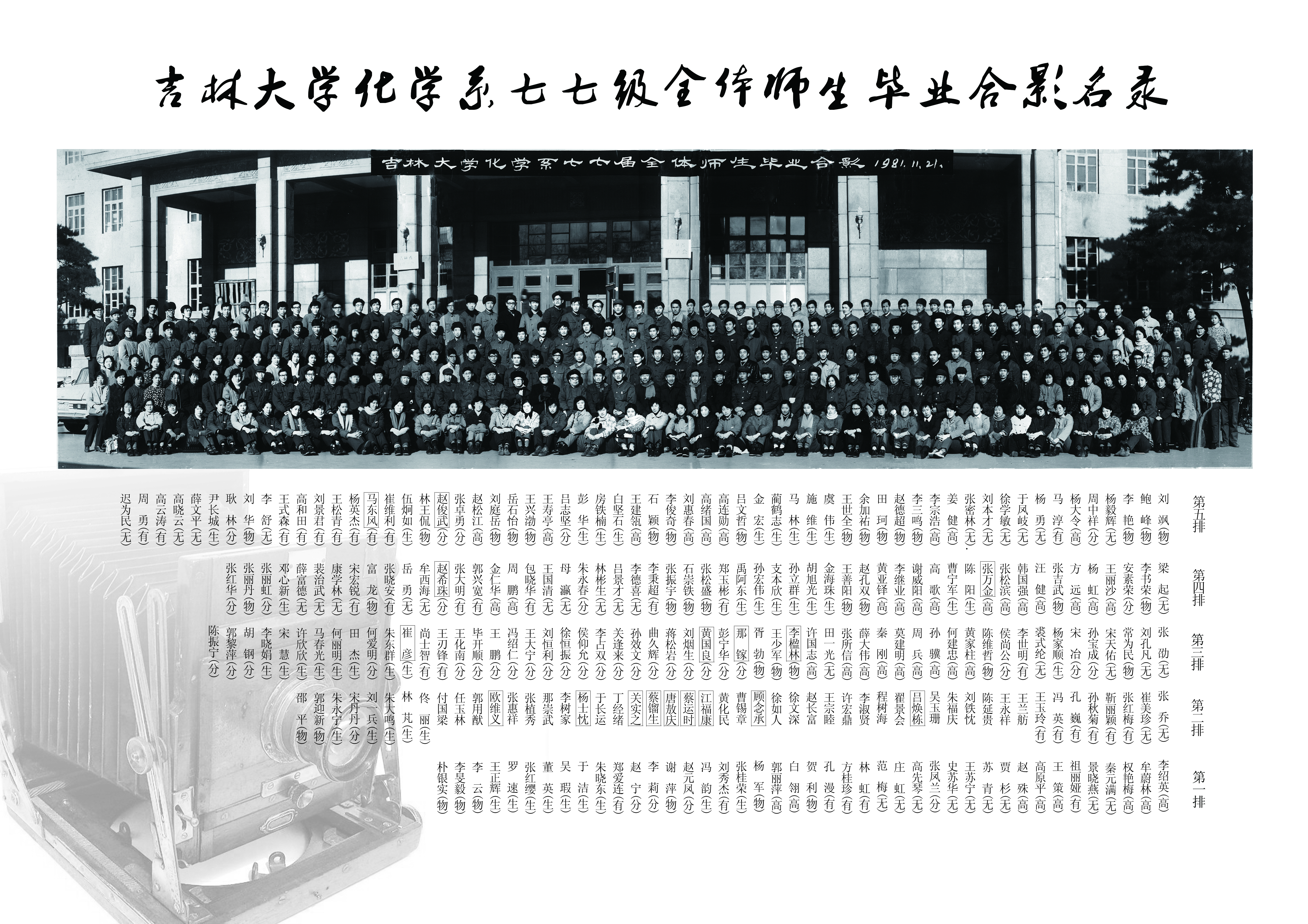海角社区
化学系1977级全体师生毕业合影